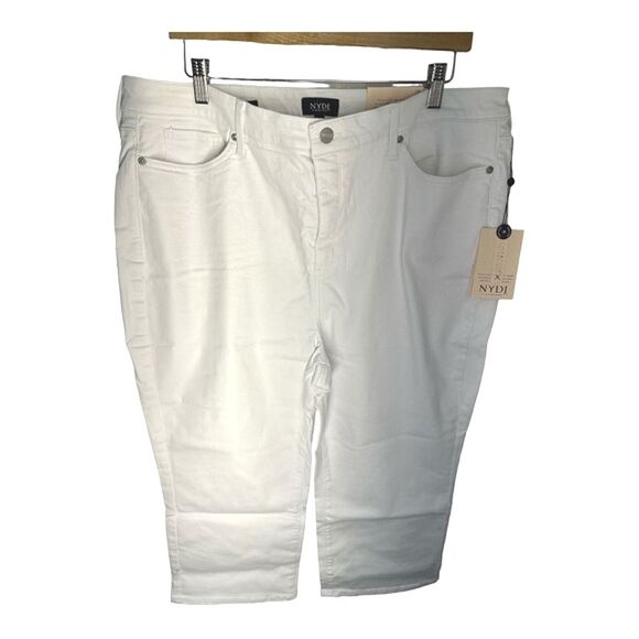 NWT NYDJ Joni capri Relaxed Optic White Women's sz 18 White Cool Embrace spring - Picture 2 of 16